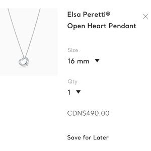 Tiffany open heart necklace. Worn maybe twice